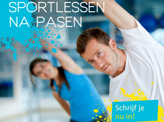Affiche sportlessen na de paasvakantie